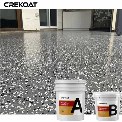 Dua Komponen Epoxy Multi Flake Coating Cepat Kering Bahan Padat Tinggi