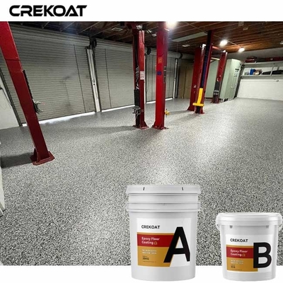 Dua Komponen Epoxy Multi Flake Coating Cepat Kering Bahan Padat Tinggi
