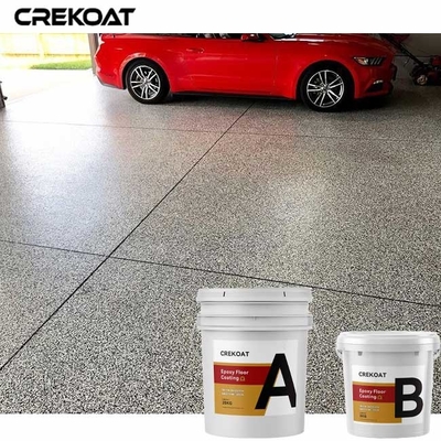 Dua Komponen Epoxy Multi Flake Coating Cepat Kering Bahan Padat Tinggi