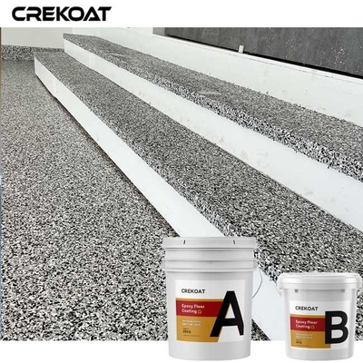 Dua Komponen Epoxy Multi Flake Coating Cepat Kering Bahan Padat Tinggi