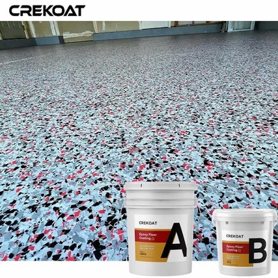 100% Solid Epoxy Resin Flake Concrete Coating 2 Produk Komponen