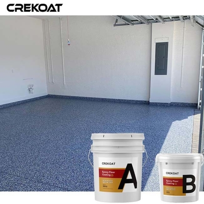 Serpihan Berwarna Pelapis Lantai Epoxy Resin Finishing Abu-abu Gloss Tinggi