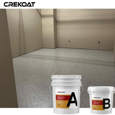 Serpihan Berwarna Pelapis Lantai Epoxy Resin Finishing Abu-abu Gloss Tinggi