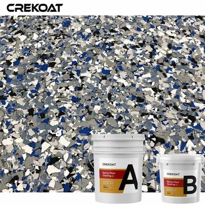 Vinyl Flake Broadcast Epoxy Resin Floor Coating Polyaspartic Topcoat