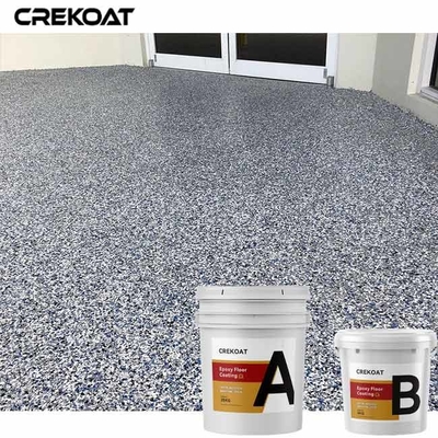 100% Solid Polyaspartic Flake Epoxy Resin Floor Coating Terrazzo Permukaan Halus