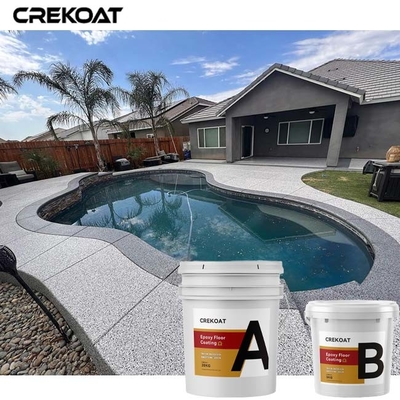 Pelapis Lantai Polimer Epoxy Resin Dengan Serpihan Berwarna Vinyl Dekoratif