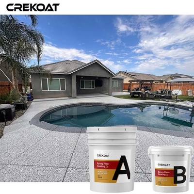 Pelapis Lantai Polimer Epoxy Resin Dengan Serpihan Berwarna Vinyl Dekoratif