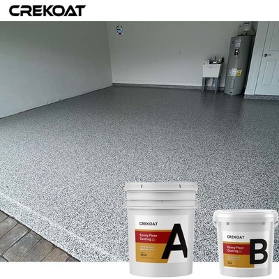 Flake Broadcast System Epoxy Resin Floor Coating Topcoat Warna Solid Standar