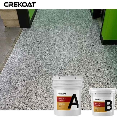 UV Stable Clear Epoxy Resin Floor Coating Kekuatan Industri Dengan Serpihan