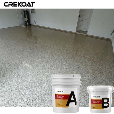 UV Stable Clear Epoxy Resin Floor Coating Kekuatan Industri Dengan Serpihan