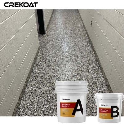 Serpihan Berwarna-warni Epoxy Resin Floor Coating Granit Marmer Penampilan Untuk Garasi