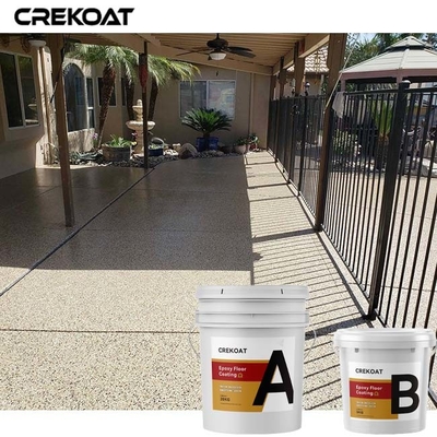 Pelapis Lantai Resin Epoksi Tahan Selip Cat Beton Serpihan Warna Abu-abu