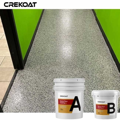 Pelapis Lantai Epoxy Resin Serpihan Aman Dengan Warna Dan Tekstur Kustom