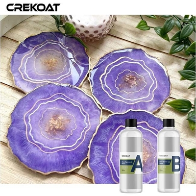 Bau rendah resin Epoxy jelas tahan UV untuk resin seni dengan pigmen logam