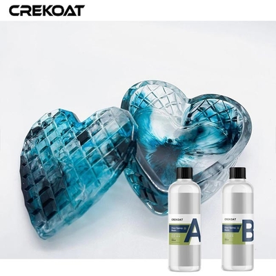 Bau rendah resin Epoxy jelas tahan UV untuk resin seni dengan pigmen logam