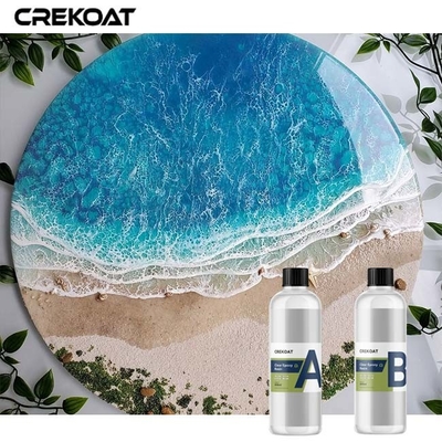 Top Coat Clear Epoxy Resin Menuangkan Gelembung Tahan UV Gratis