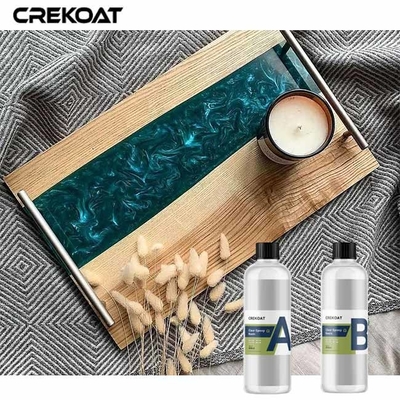 Tahan Lama Crystal Clear Casting Resin Untuk Seni Dan Permukaan Kayu Meja Sungai