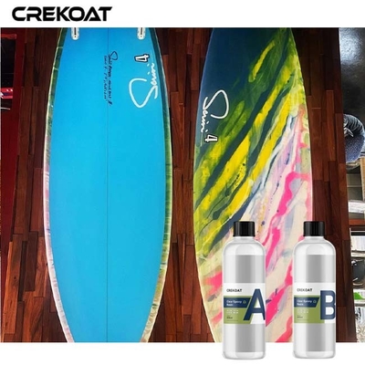 Carbon Fibers Clear Epoxy Resin Coating Pada Laminasi Papan Selancar Kayu