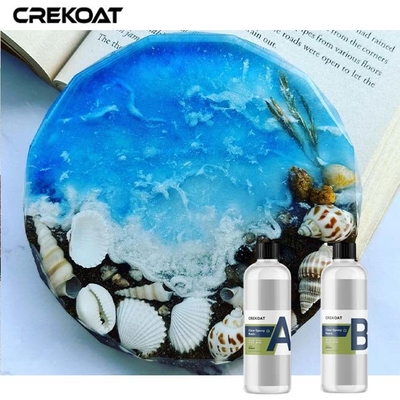 SGS Varnish Over Deep Cast Clear Epoxy yang terdiri dari komponen pengeras epoxy