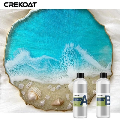 Gloss Tinggi Pengecoran Cair Resin Penyegelan Permukaan Cat Merangkum Dan Karya Seni