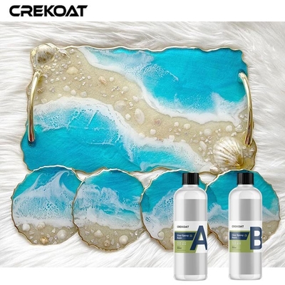 Gloss Tinggi Pengecoran Cair Resin Penyegelan Permukaan Cat Merangkum Dan Karya Seni