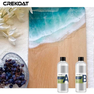 Crystal Clear Epoxy Resin Topcoat Viskositas Tinggi Cepat Menyembuhkan Untuk Kerajinan Tangan