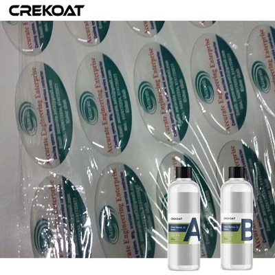 Resin Epoksi Bening Fleksibel Lembut Resin Pengecoran Dua Komponen Untuk Label Doming