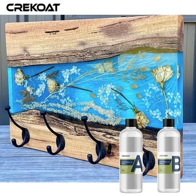 Crystal Clear Epoxy Resin Topcoat Viskositas Tinggi Cepat Menyembuhkan Untuk Kerajinan Tangan