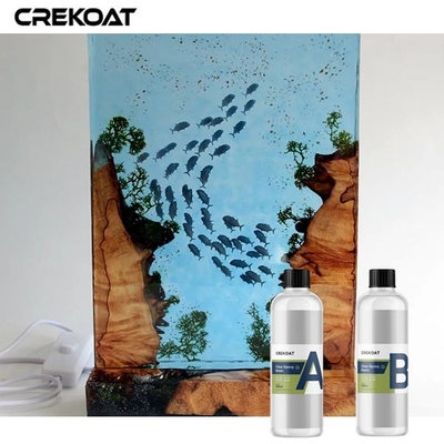 Casting Clear Epoxy Resin Lem Untuk Meja Permukaan Bar Kayu Selesai