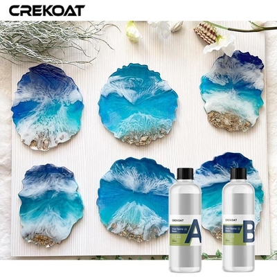 High Gloss Clear Epoxy Resin Rendah Menguning Berwarna Dengan Pigmen Pewarna