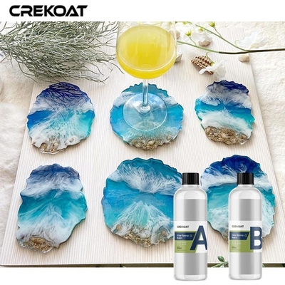 Rasio 1:1 Produk Epoxy Resin Self Leveling Bening Untuk Pengecoran Bebas BPA