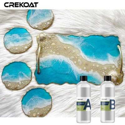 Self Degassing 1:1 Transparan Epoxy Resin Untuk DIY Art Tabletop Coating Mould Casting