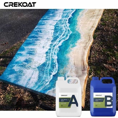 Artistik Clear Coat Epoxy Untuk Countertops Tuang Desain Grand Bubble Free