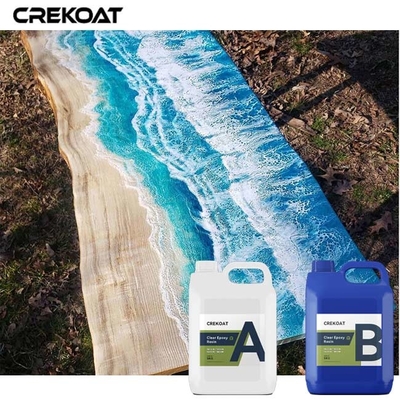 Artistik Clear Coat Epoxy Untuk Countertops Tuang Desain Grand Bubble Free