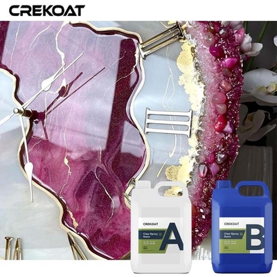 Viskositas Rendah Tuang Epoxy Resin Membuat Meja Kayu Karya Seni Bunga