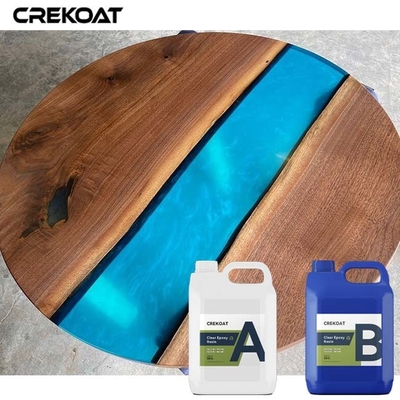 Super Clear Glassy Deep Tuangkan Epoxy Resin Untuk Meja Sungai Meja Kerja Live Edge