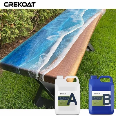 Super Clear Glassy Deep Tuangkan Epoxy Resin Untuk Meja Sungai Meja Kerja Live Edge