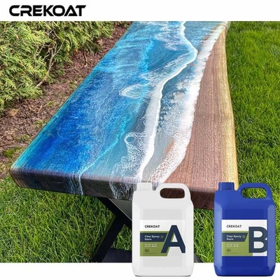 Super Clear Glassy Deep Tuangkan Epoxy Resin Untuk Meja Sungai Meja Kerja Live Edge