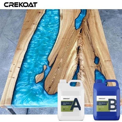 Table Top Tuangkan Lapisan Epoxy Resin Pelepasan Panas Cepat Kering