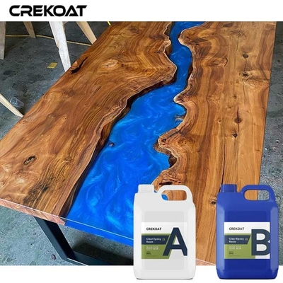 Rasio 2:1 Tuang Dalam Epoxy Resin Clear Cast River Tables Dan Kayu