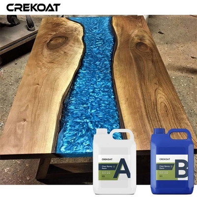 Rasio 2:1 Tuang Dalam Epoxy Resin Clear Cast River Tables Dan Kayu