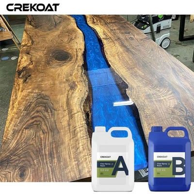 Crystal Clear Coat Table Top Epoxy Menjaga Live Edge Kayu Dengan Kejernihan