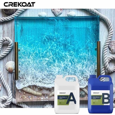 Crystal Clear Deep Tuangkan Epoxy Resin Kerajinan Resin 2:1 Dengan Warna-warna Cerah Bebas Gelembung