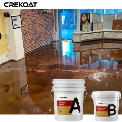 Higienis Anti Slip Metallic Epoxy Floor Coating Topcoat Digunakan Di Salon Rambut