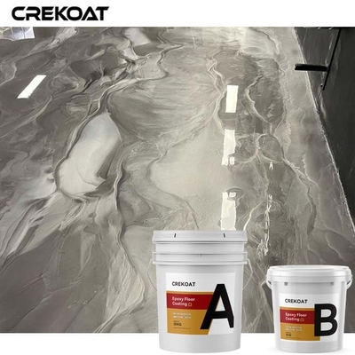 3d Pelapis Lantai Epoxy Metalik Komersial Dekoratif Lantai Beton Bernoda