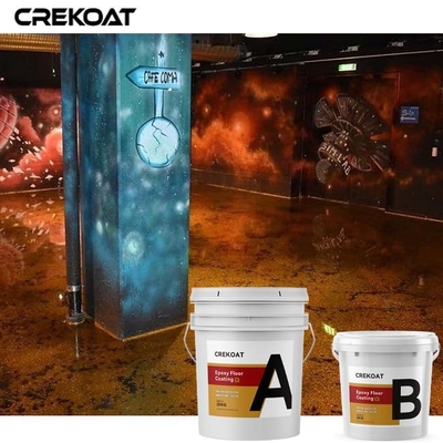 Lava Brown Metallic Epoxy Floor Coating Mulus Transparan