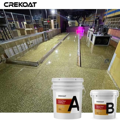 Shiny Flakes Metallic Epoxy Floor Coating Warna Lantai Beton