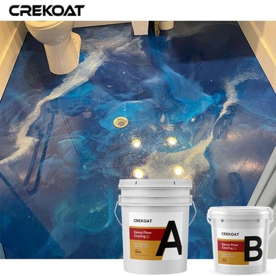Pelapis Lantai Beton Metalik Residential Campuran Epoxy Resin Dan Power Pigments