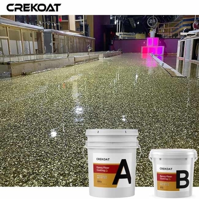Shiny Flakes Metallic Epoxy Floor Coating Warna Lantai Beton
