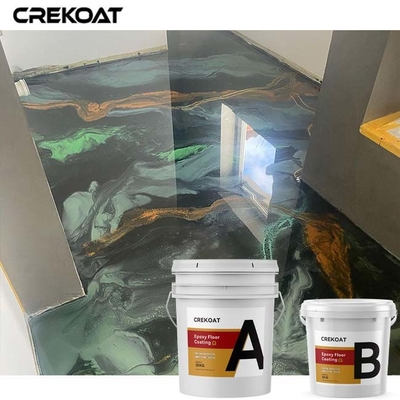 Mica Pearl Metallic Epoxy Floor Coating Self-Leveling Bau Rendah